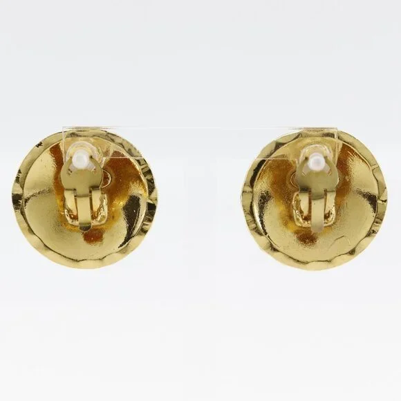 CHANEL Authentic Gold Logo Earrings - Picture 3 of 9